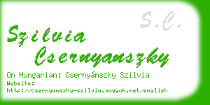 szilvia csernyanszky business card