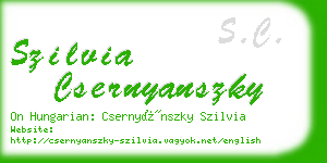 szilvia csernyanszky business card
